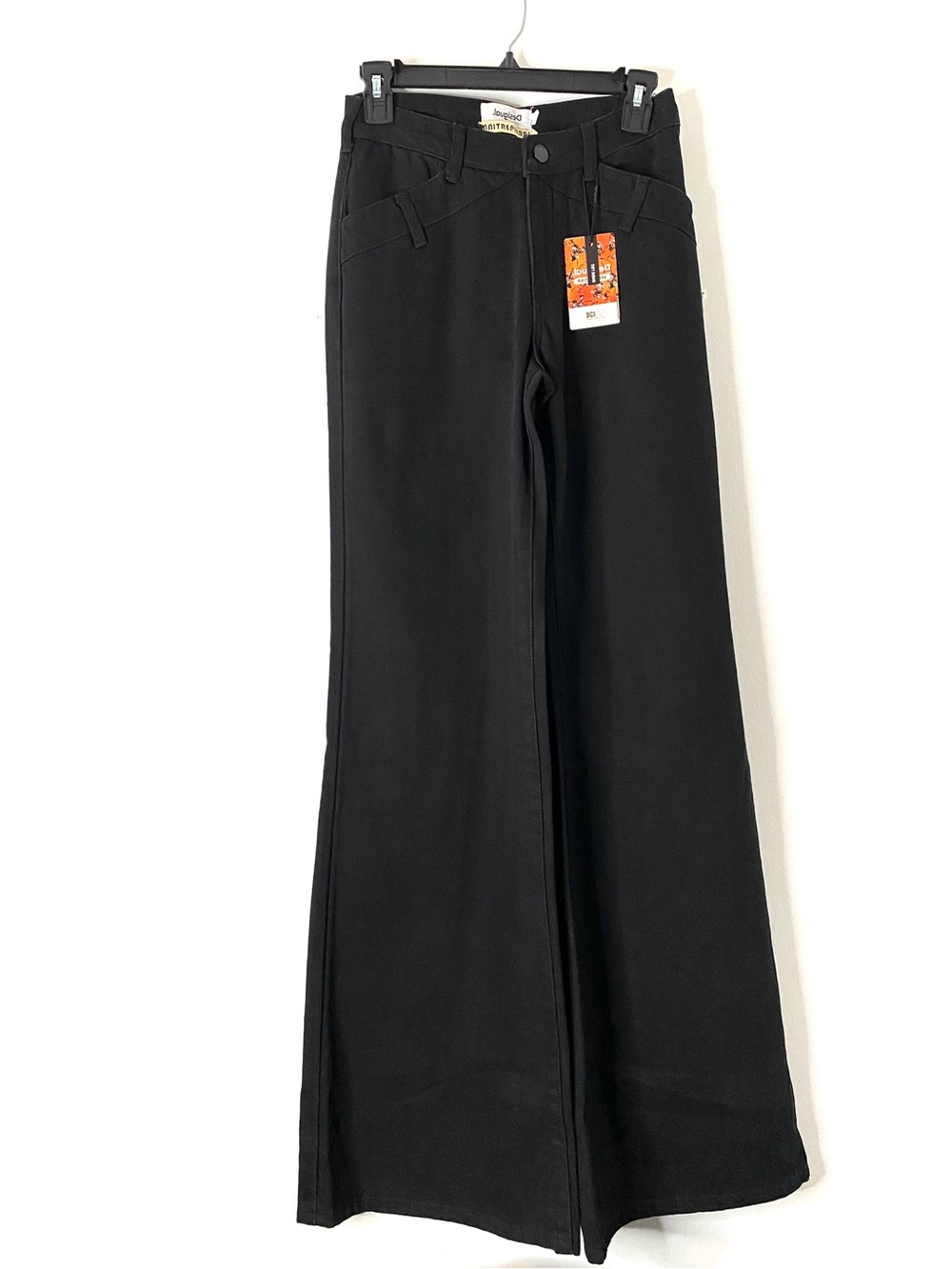 Desigual x Maitrepierre Black High Rise Wide Leg Jeans NWT